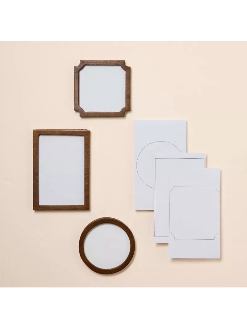 Hearth & Hand SET OF 3 Refrigerator Teakwood Fridge Picture Frames Magnets NEW